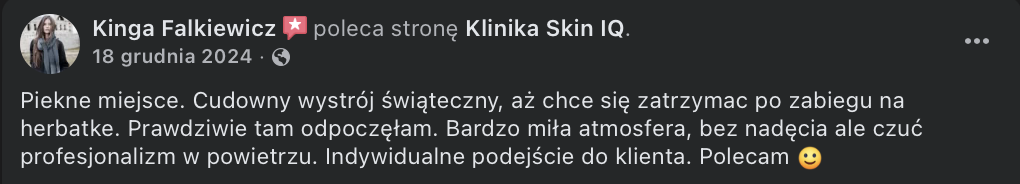 Opinia klientki Skin IQ