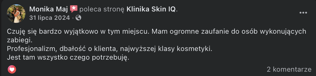 Opinia klientki Skin IQ
